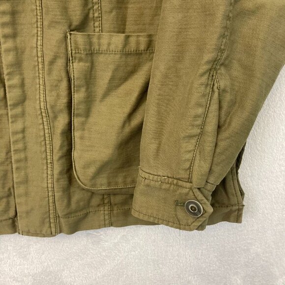 Free People Open Front Military Jacket Womens Small S Olive Green Cargo Pockets - Picture 9 of 16